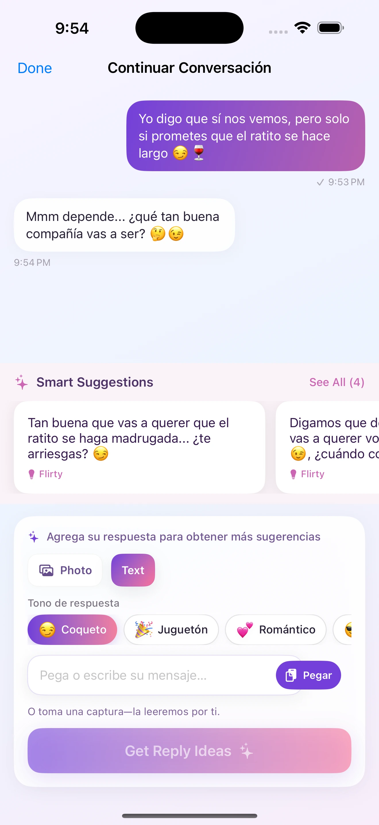 Pega un mensaje en TextVibe