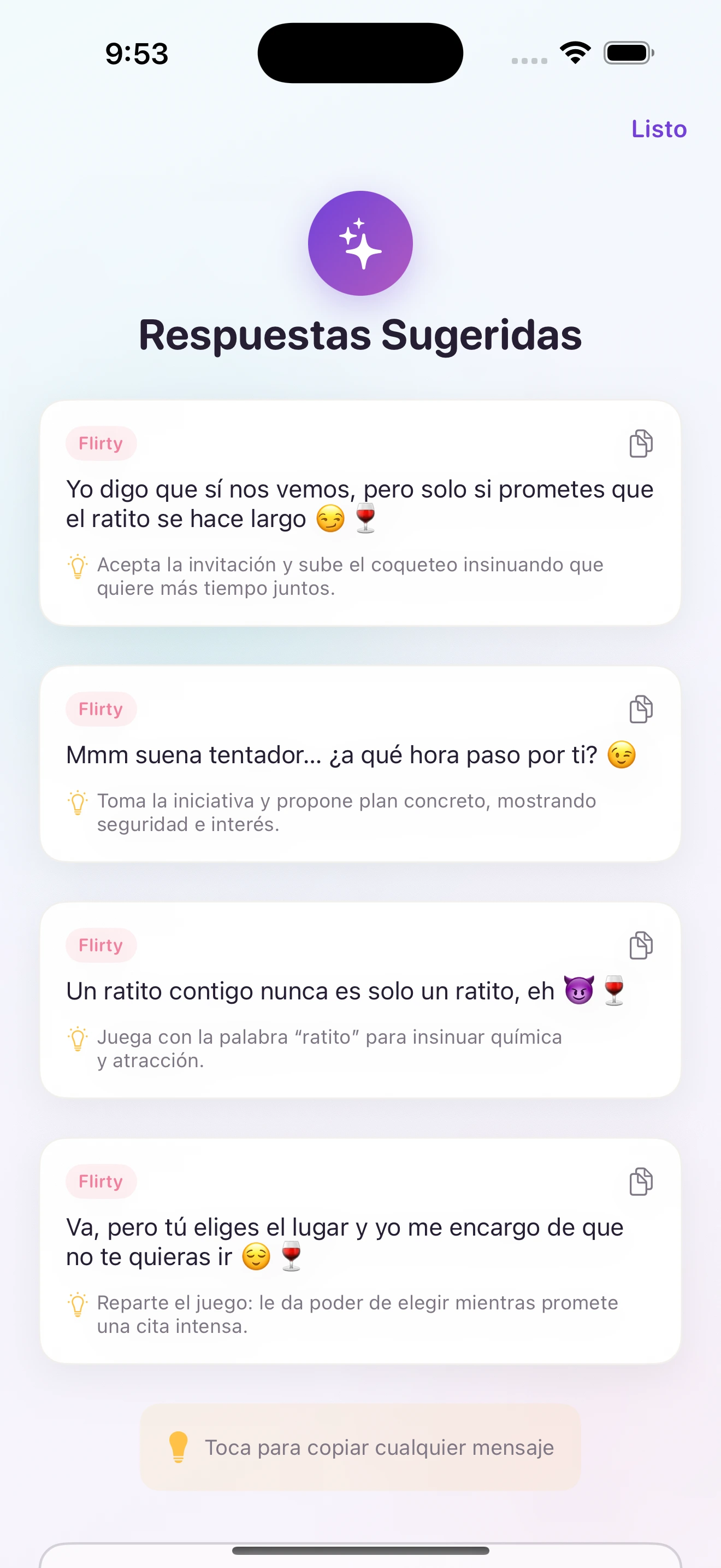 4 sugerencias listas